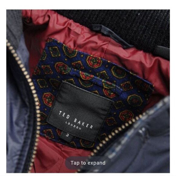 TED BAKER |Kereed Vertical Quilted Jacket In Navy SZ 5 XL - Picture 4 of 13